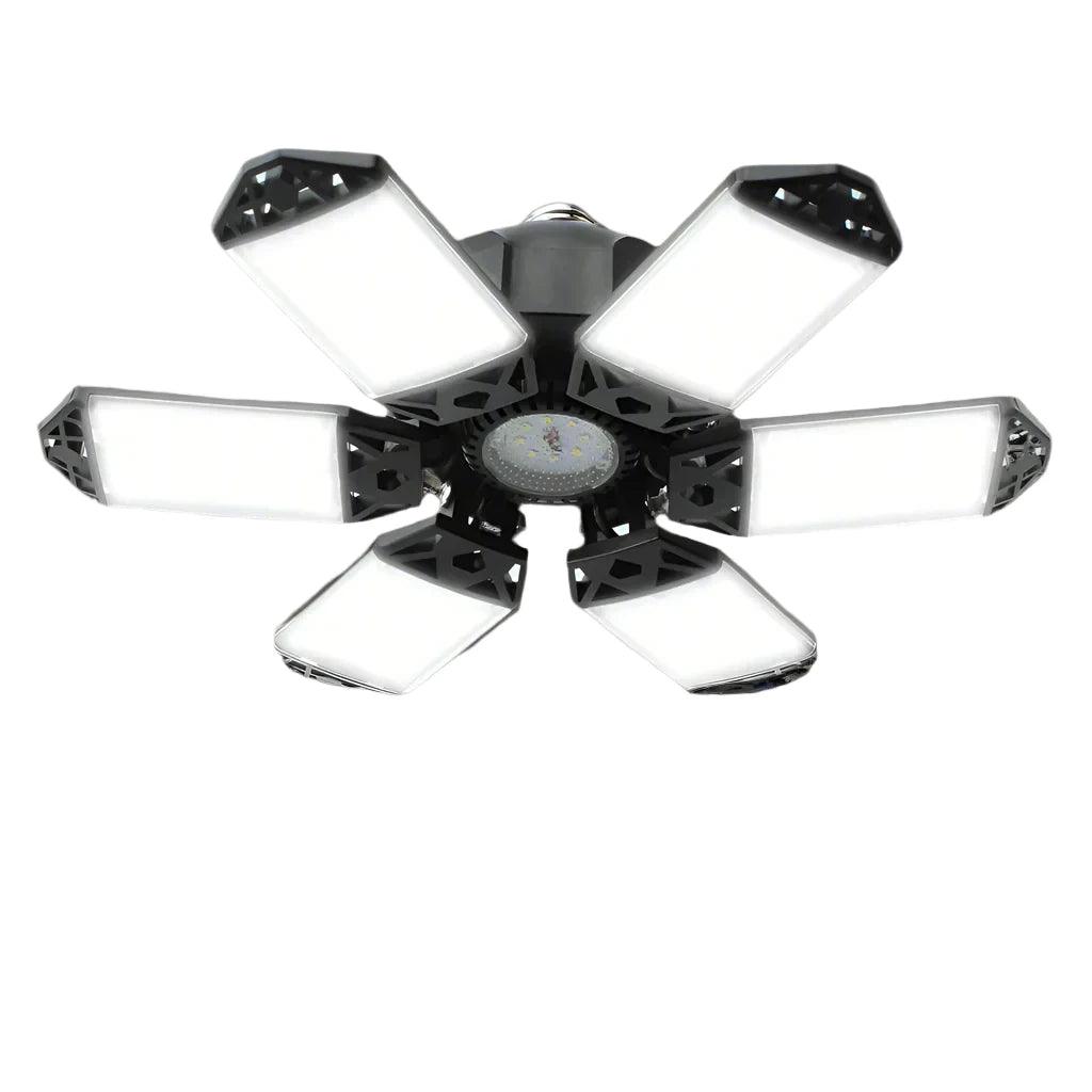 Super Bright Multi-Directional Ceiling Garage Lights - 6 Panels (15k Lumens) - HexaGara