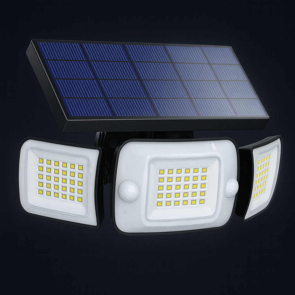Triple-Head Solar Motion Sensor Light (1200 Lumens)