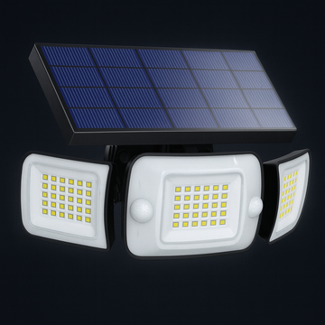 Triple-Head Solar Motion Sensor Light (1200 Lumens)