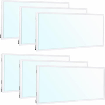 LED Flat Panel Troffer Drop Ceiling Office Light (2ft x 4ft, 3CCT) - 6 Pack