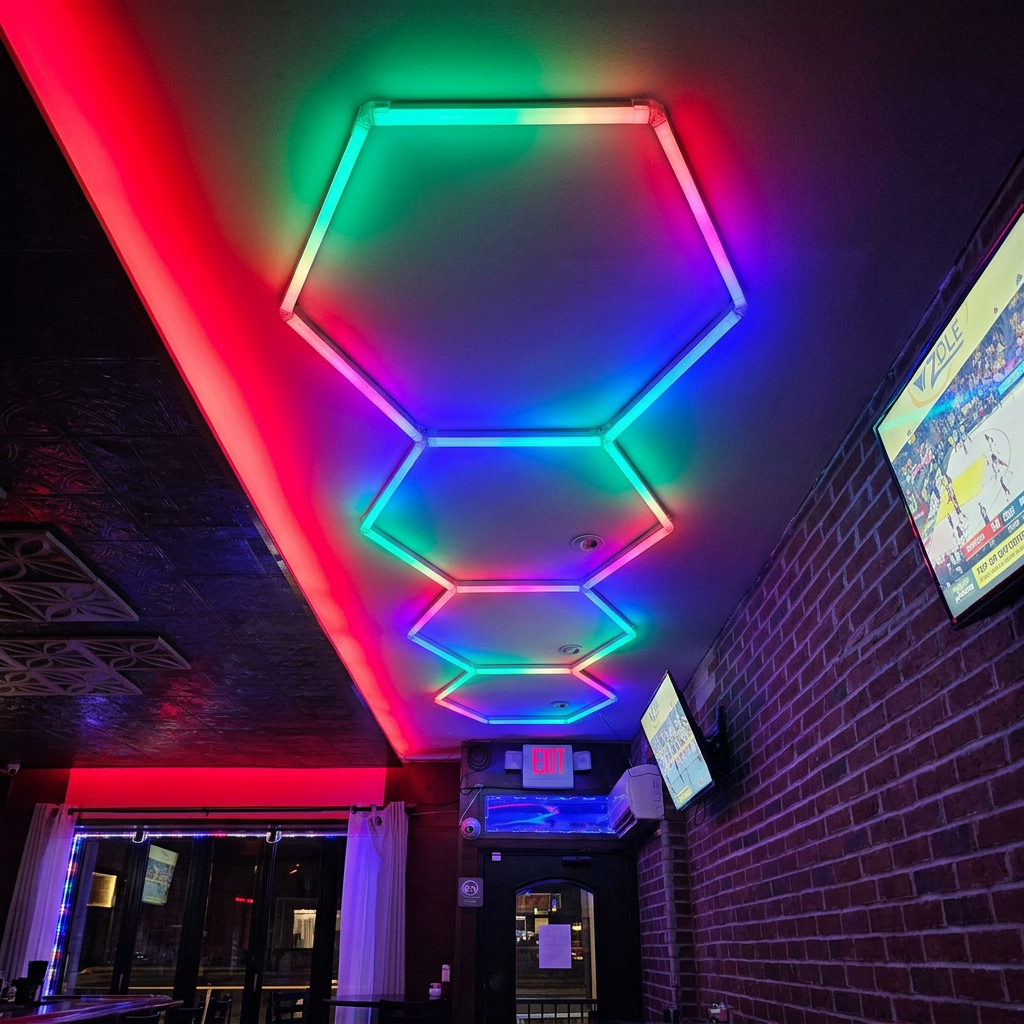 RGB Hexagonal Lights Grid - 7 Hex (3.4M * 1.7M) - HexaGara