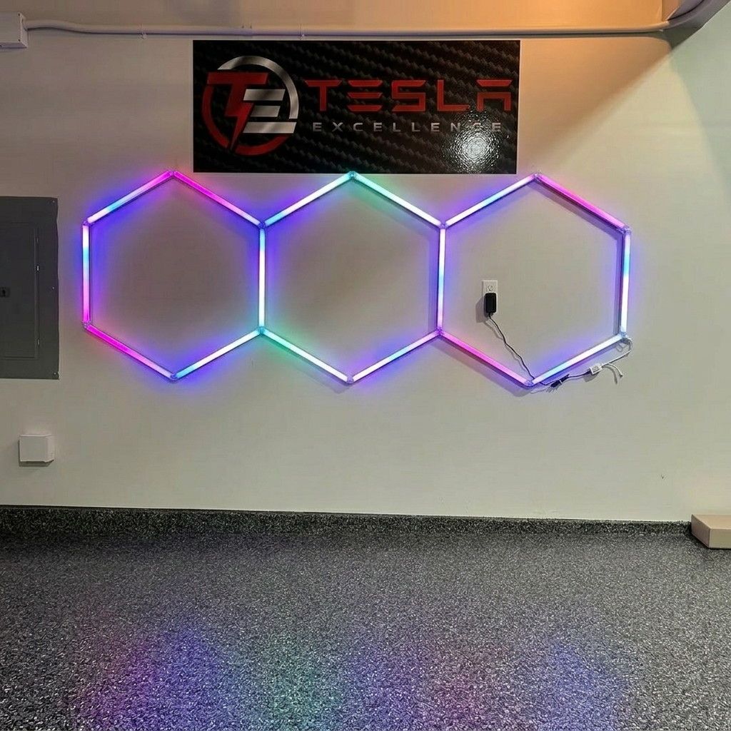 RGB Hexagonal Lights Grid - 6 Hex