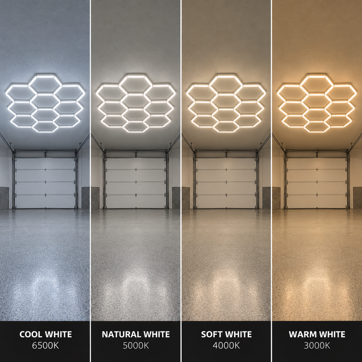 Illustrative white light temperature comparison