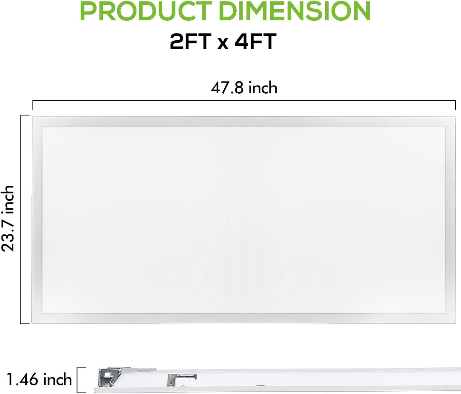 LED Flat Panel Troffer Drop Ceiling Office Light (2ft x 4ft, 3CCT) - 6 Pack