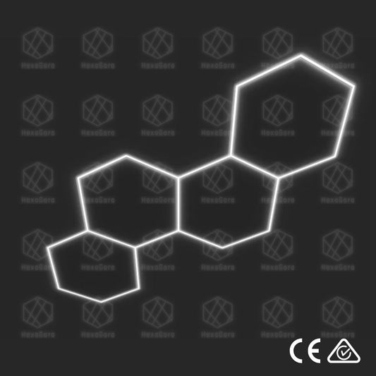 Hexagonal Lights Grid - 4 Hex (Staggered)