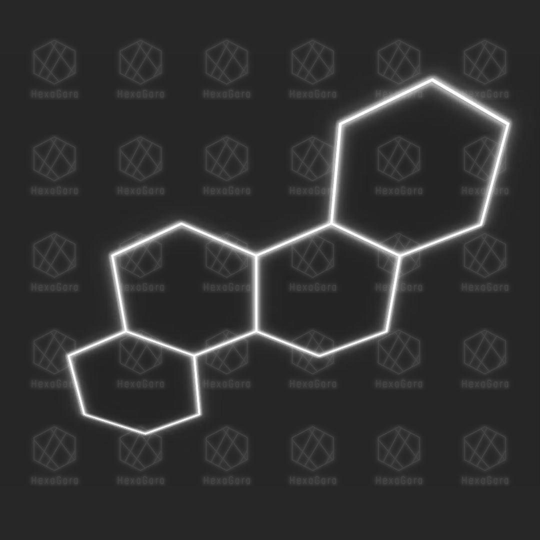 Hexagonal Lights Grid - 4 Hex (Staggered) - HexaGara