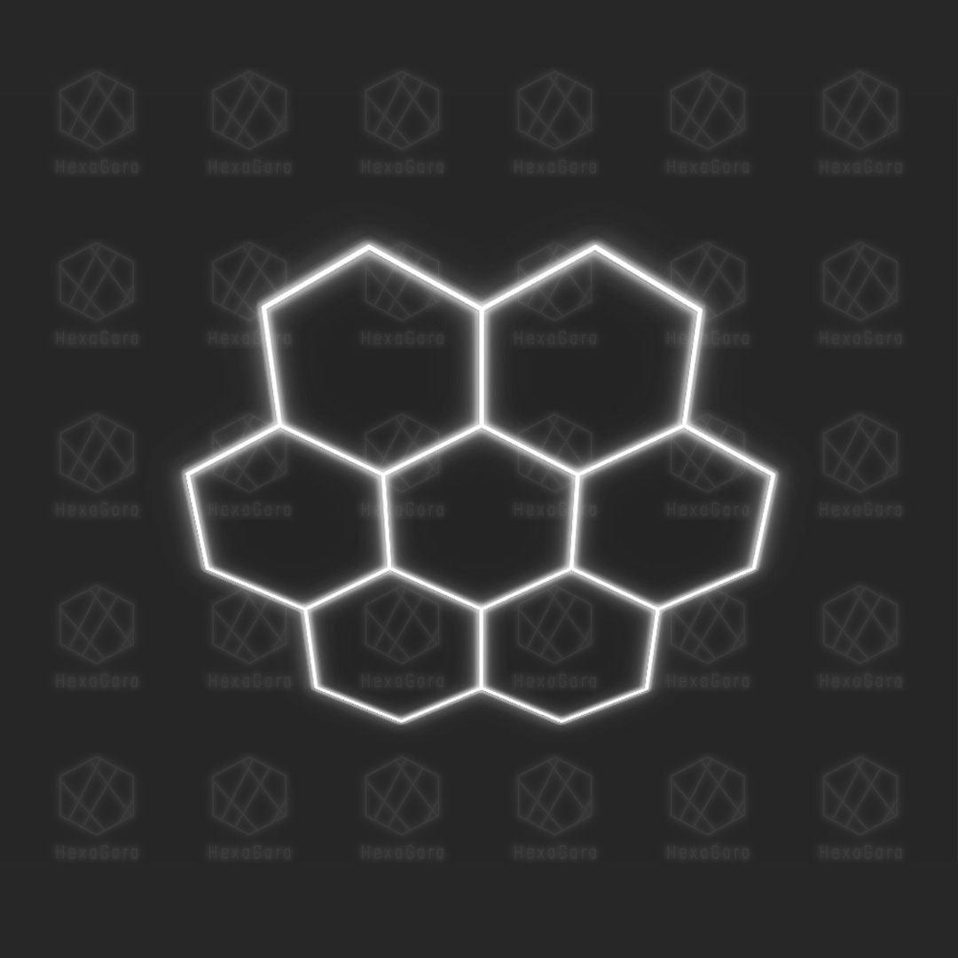 Hexagonal Lights Grid - 7 Hex - Honeycomb - HexaGara