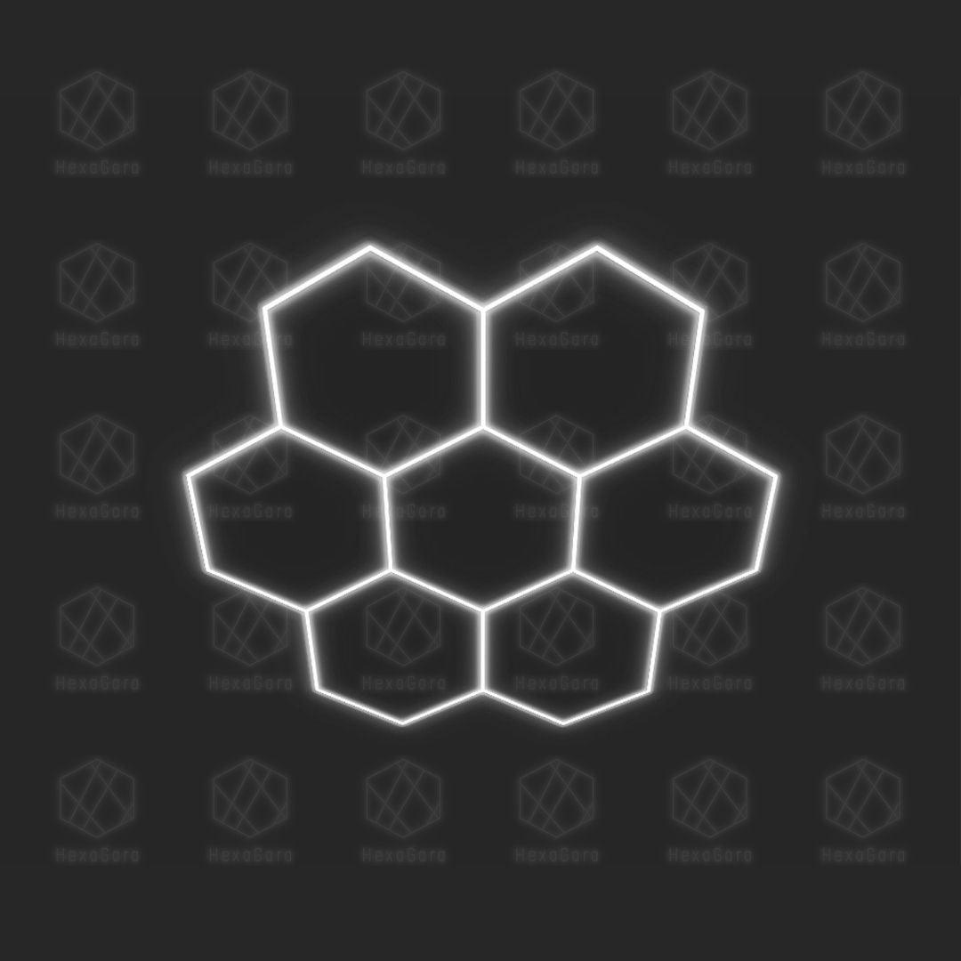 Hexagonal Lights Grid - 7 Hex - Honeycomb - HexaGara