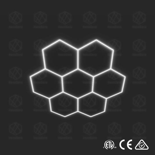 Hexagonal Lights Grid - 7 Hex - Honeycomb