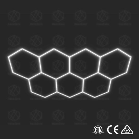 Hexagonal Lights Grid - 7 Hex - Long