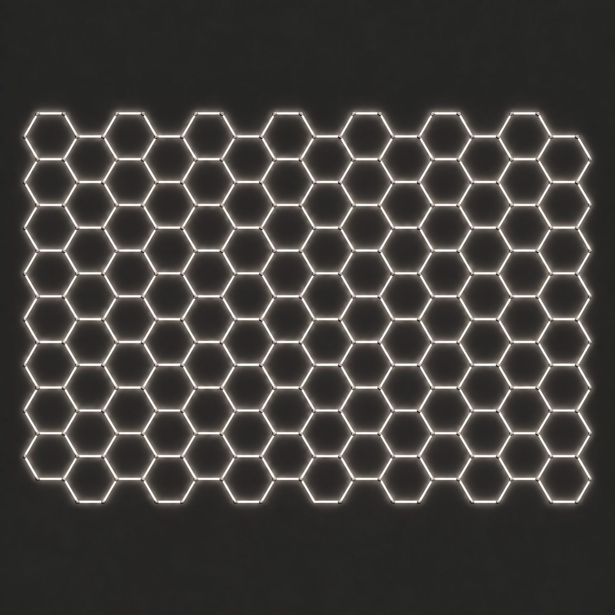 104-hexagon LED light grid in Natural White 5000K