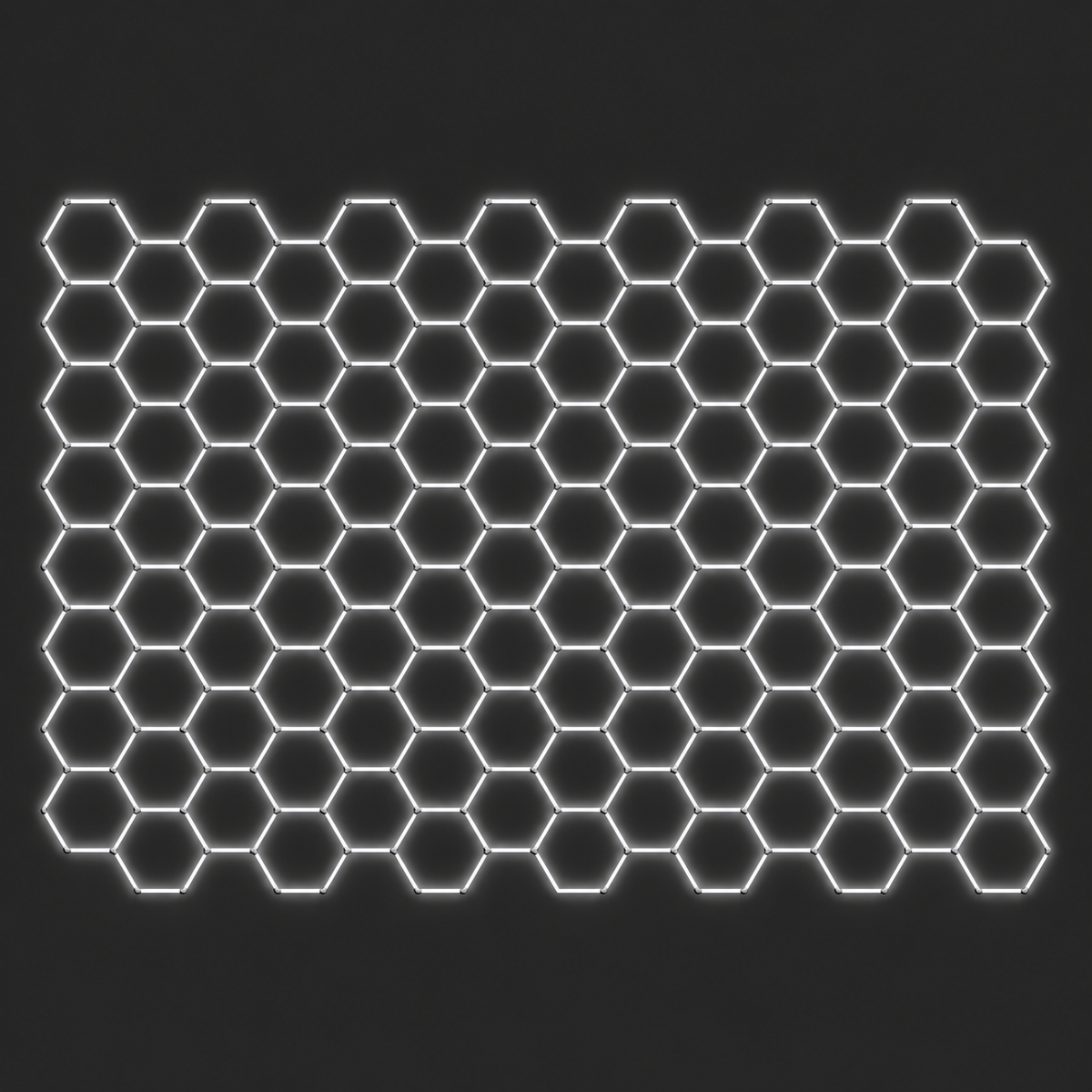 104-hexagon LED light grid in Cool White 6500K