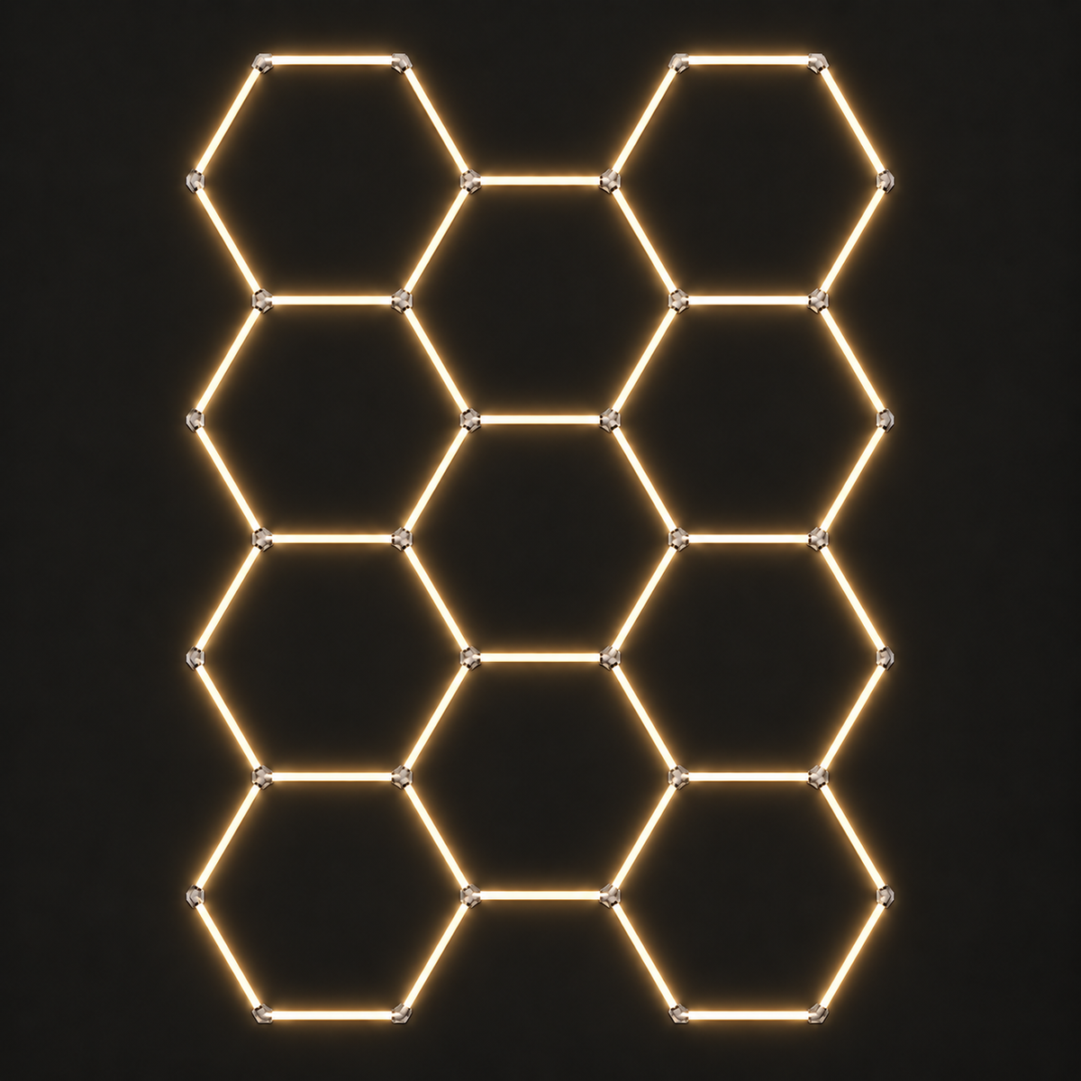 Hexagon Lights 11 large hexagons in warm white 3000K