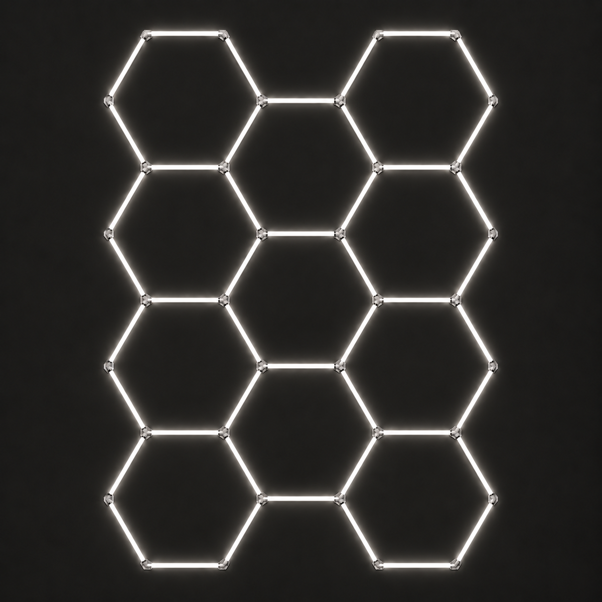 Hexagon Lights 11 large hexagons in natural white 5000K