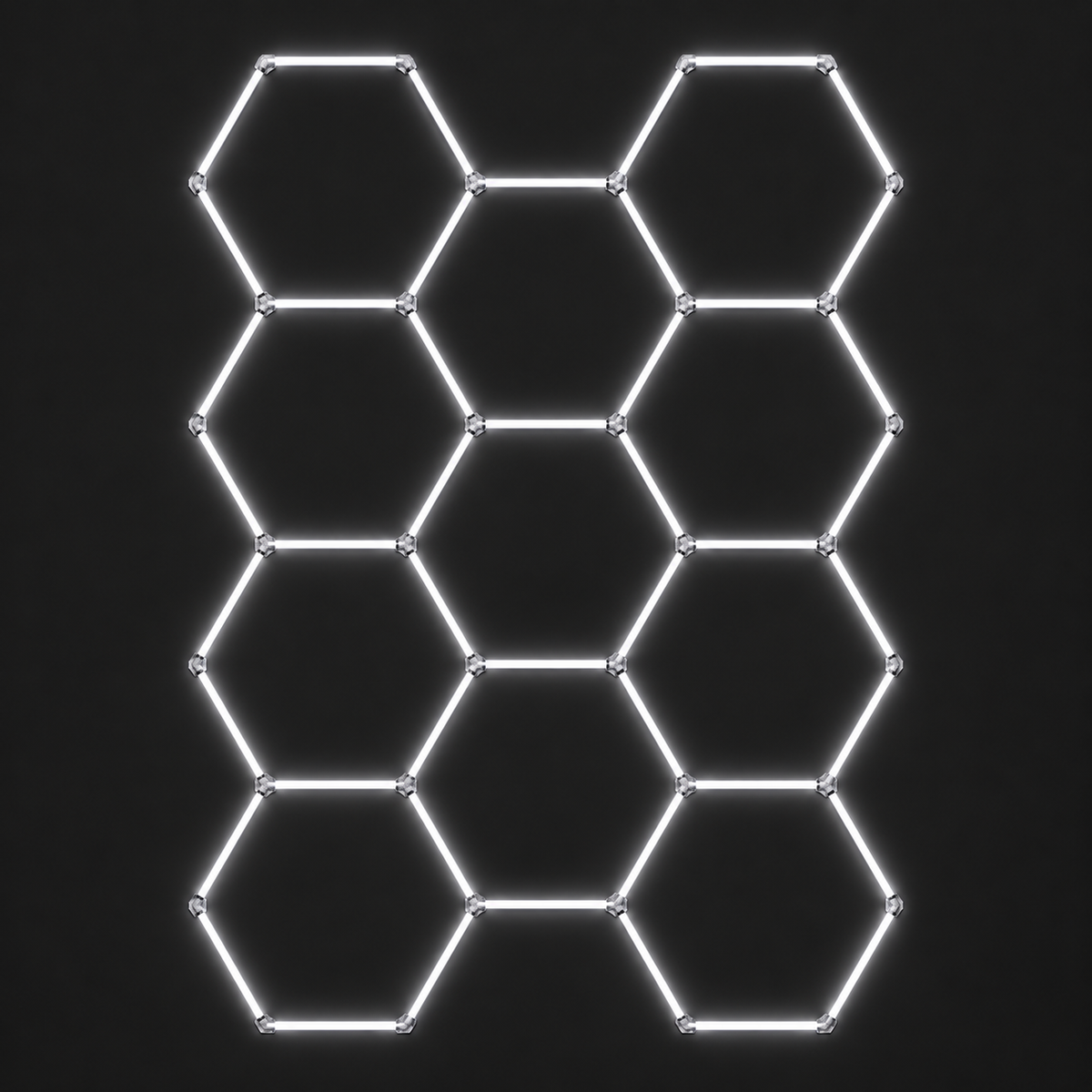 Hexagon Lights 11 large hexagons in cool white 6500K