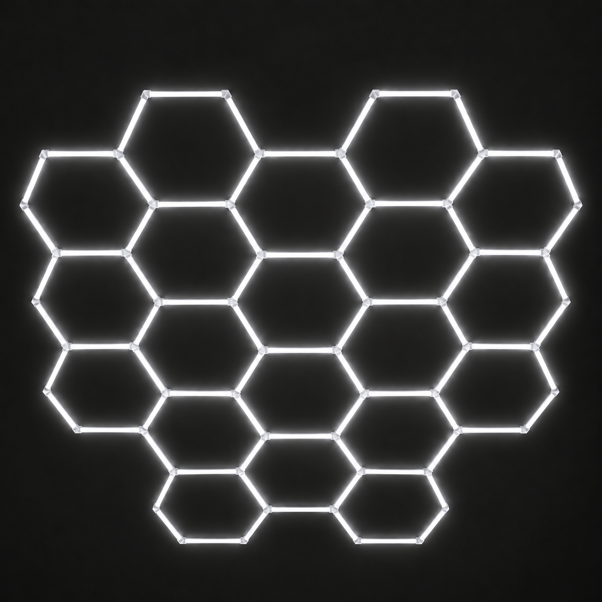 HexaGara 22-hex light grid illuminated in natural white 5000K