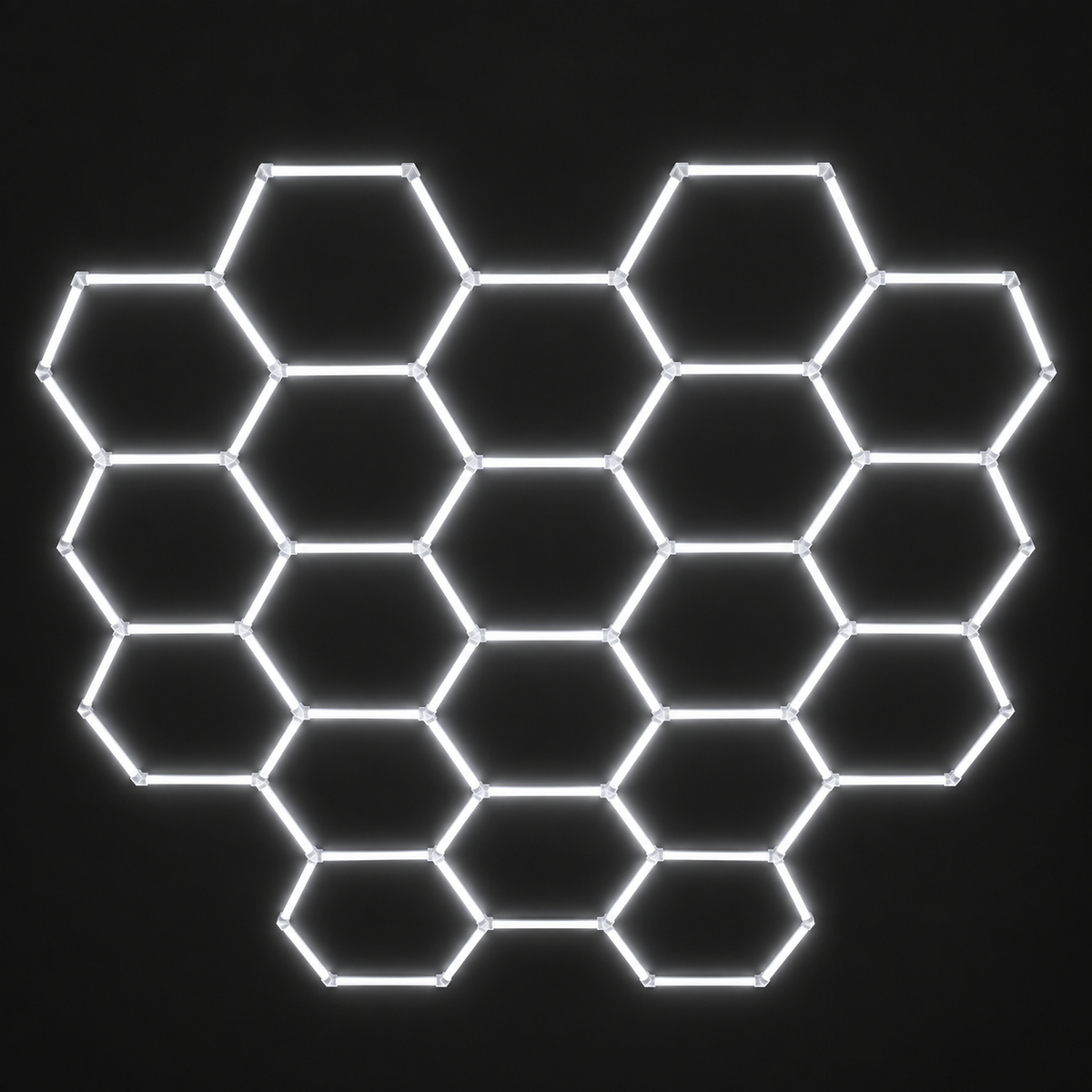 HexaGara 22-hex light grid illuminated in cool white 6500K