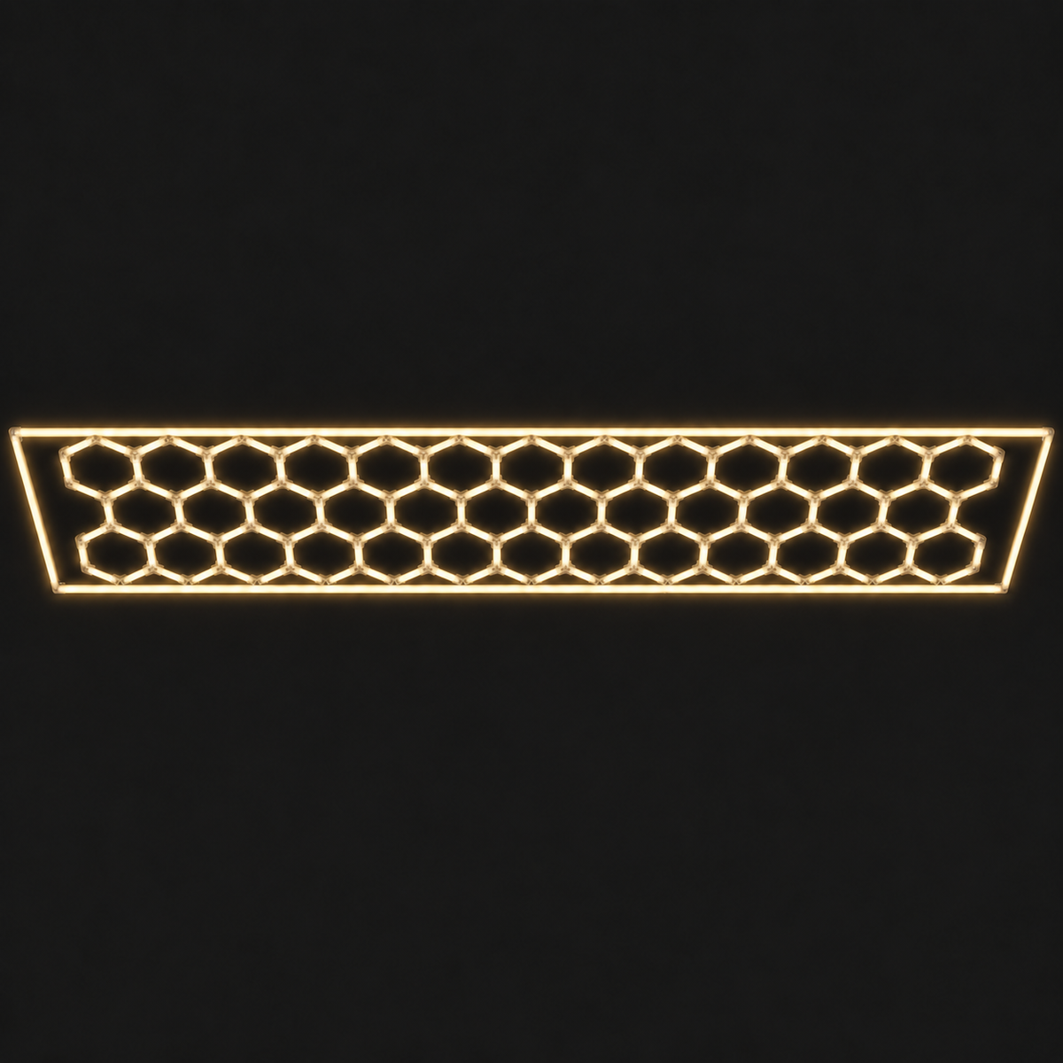 38 large hexagon lights with border in warm white 3000K