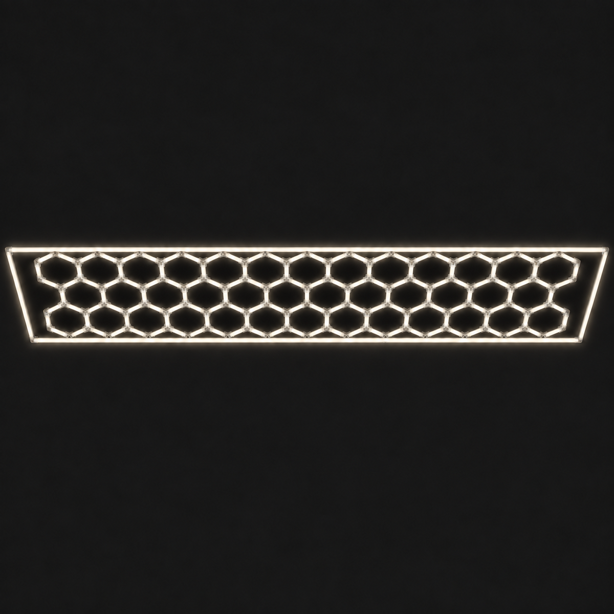 38 large hexagon lights with border in soft white 4000K