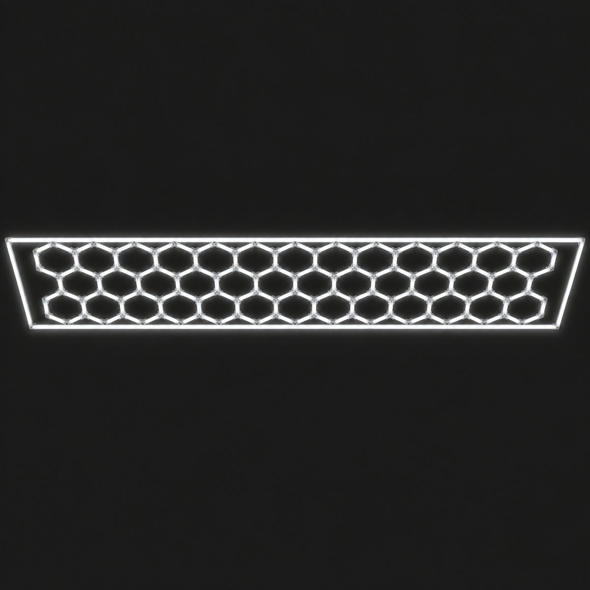 38 large hexagon lights with border in cool white 6500K