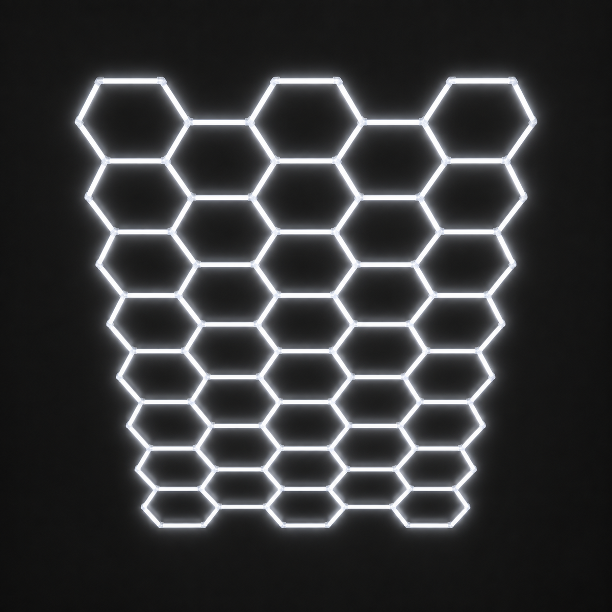 HexaGara 43-hex light grid illuminated in cool white 6500K