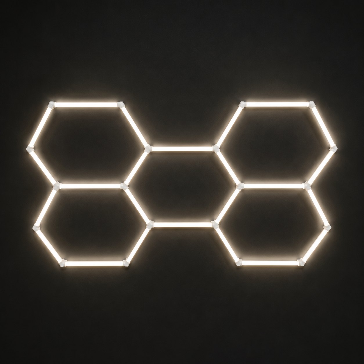 5-Hex LED light grid in Soft White 4000K