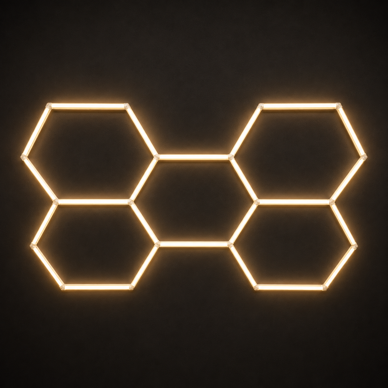 5-Hex LED light grid in Warm White 3000K