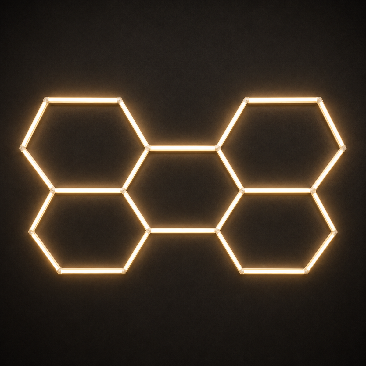 5-Hex LED light grid in Warm White 3000K