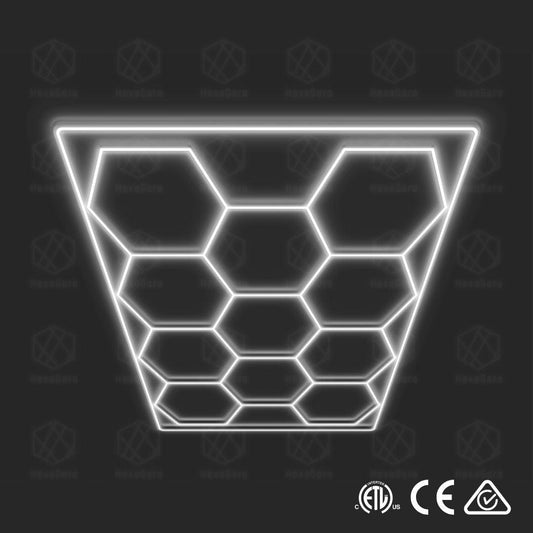 Hexagonal Lights Grid - 11 Hex With Border -