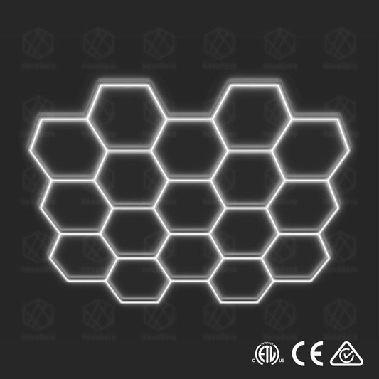 Hexagonal Lights Grid - 17 Hex -