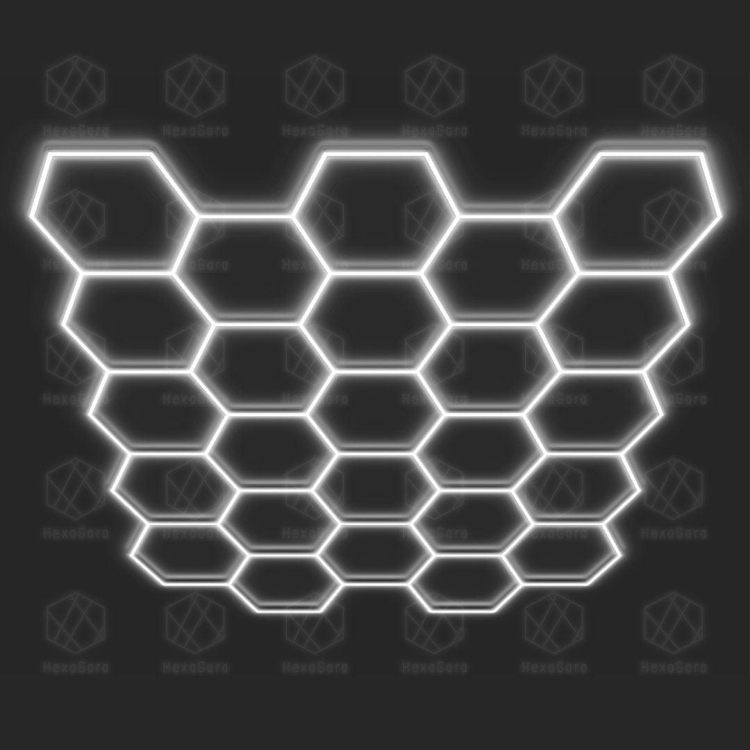 Hexagonal Lights Grid - 25 Hex - HexaGara