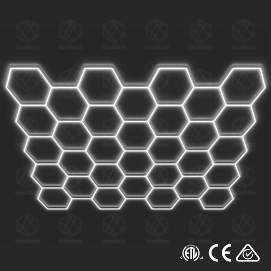 Hexagonal Lights Grid - 32 Hex - Ceiling / AC-powered