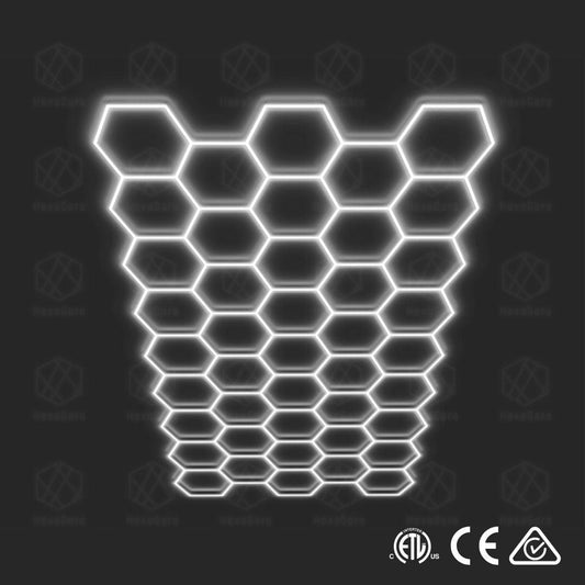 Hexagonal Lights Grid - 43 Hex -