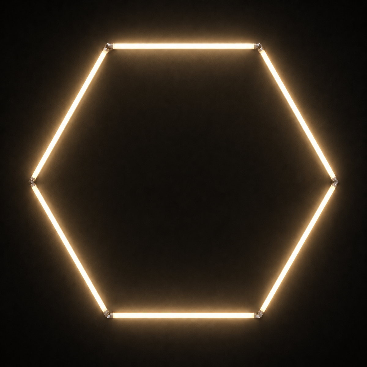 X-Large single hexagon LED light in 3000K warm white
