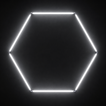 X-Large single hexagon LED light in 6500K cool white
