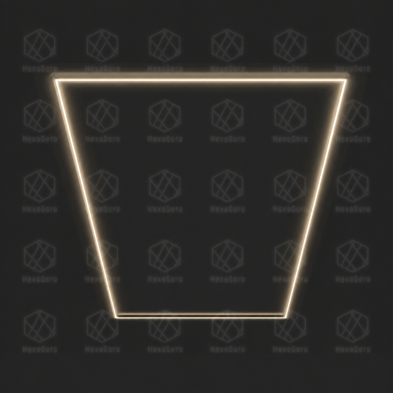 Single rectangular LED light grid in 4000K soft white