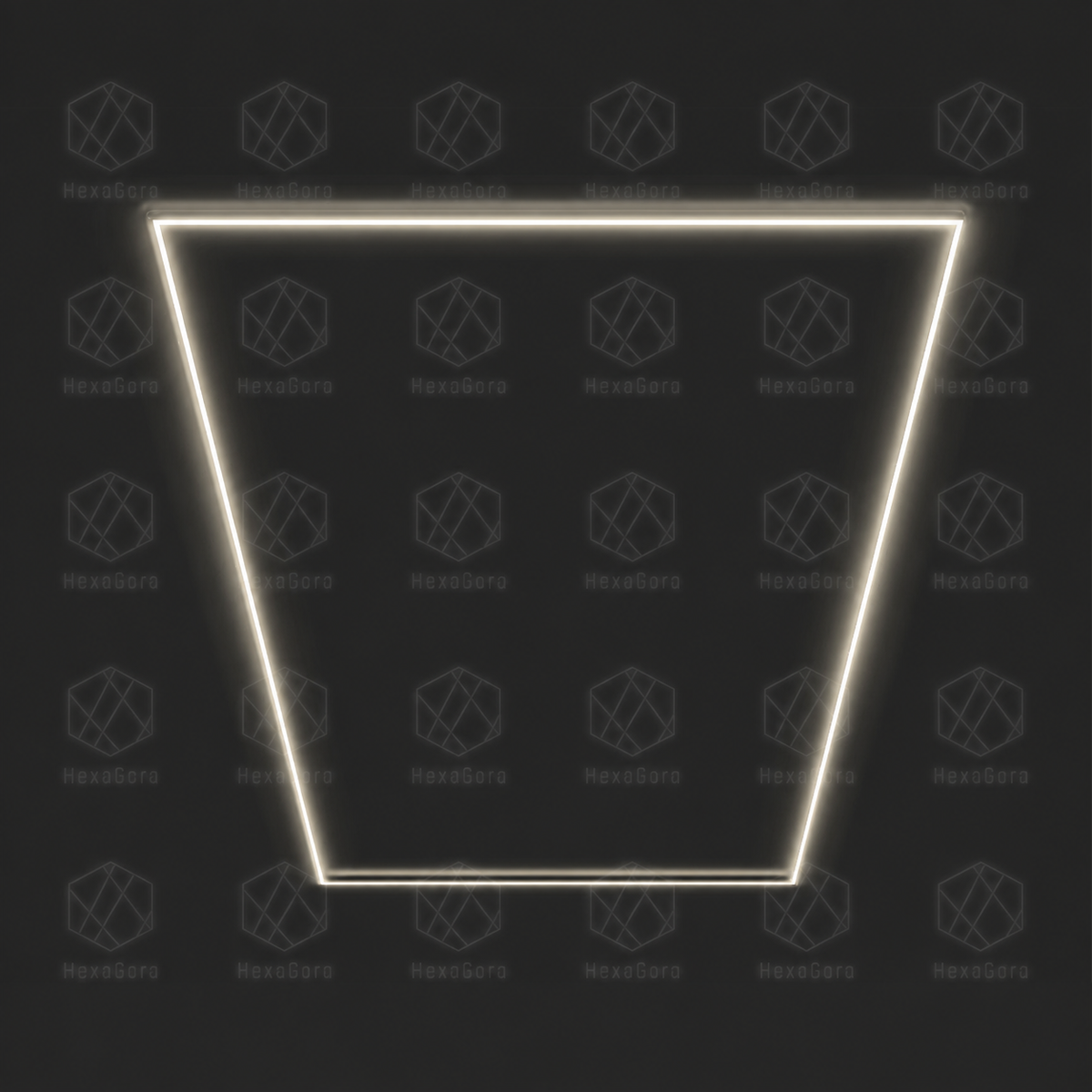 Single rectangular LED light grid in 5000K natural white