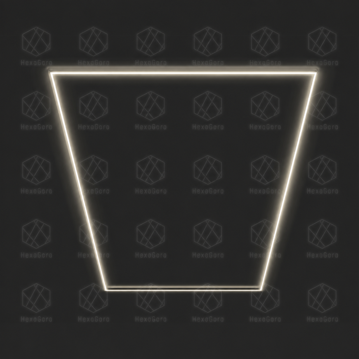 Single rectangular LED light grid in 5000K natural white
