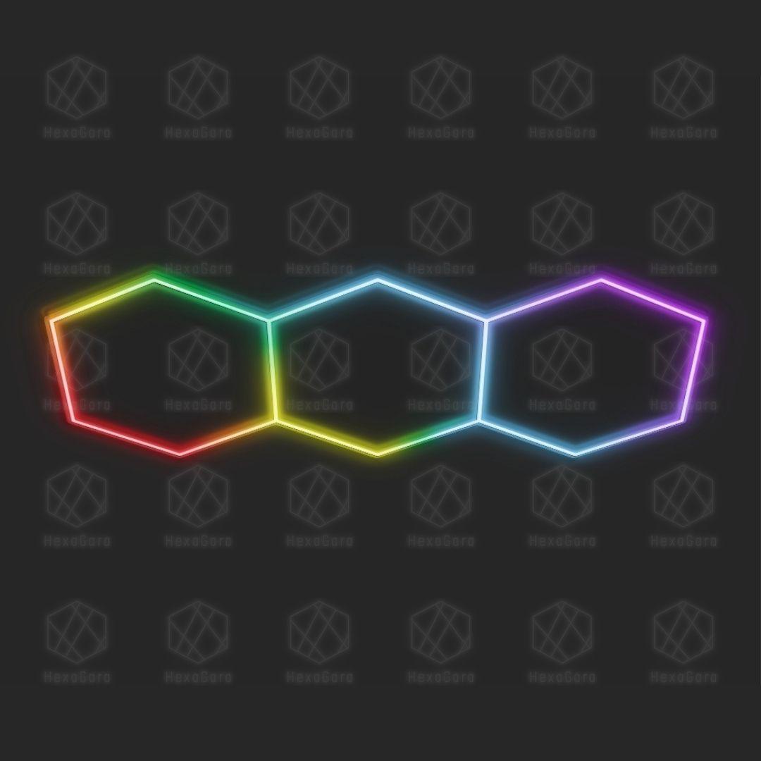 RGB Hexagonal Lights Grid - 3 Hex - HexaGara