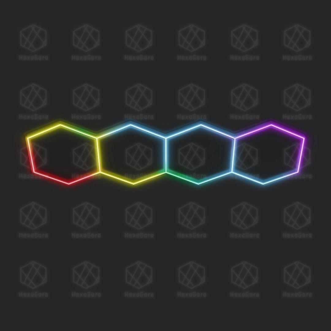 RGB Hexagonal Lights Grid - 4 Hex - HexaGara