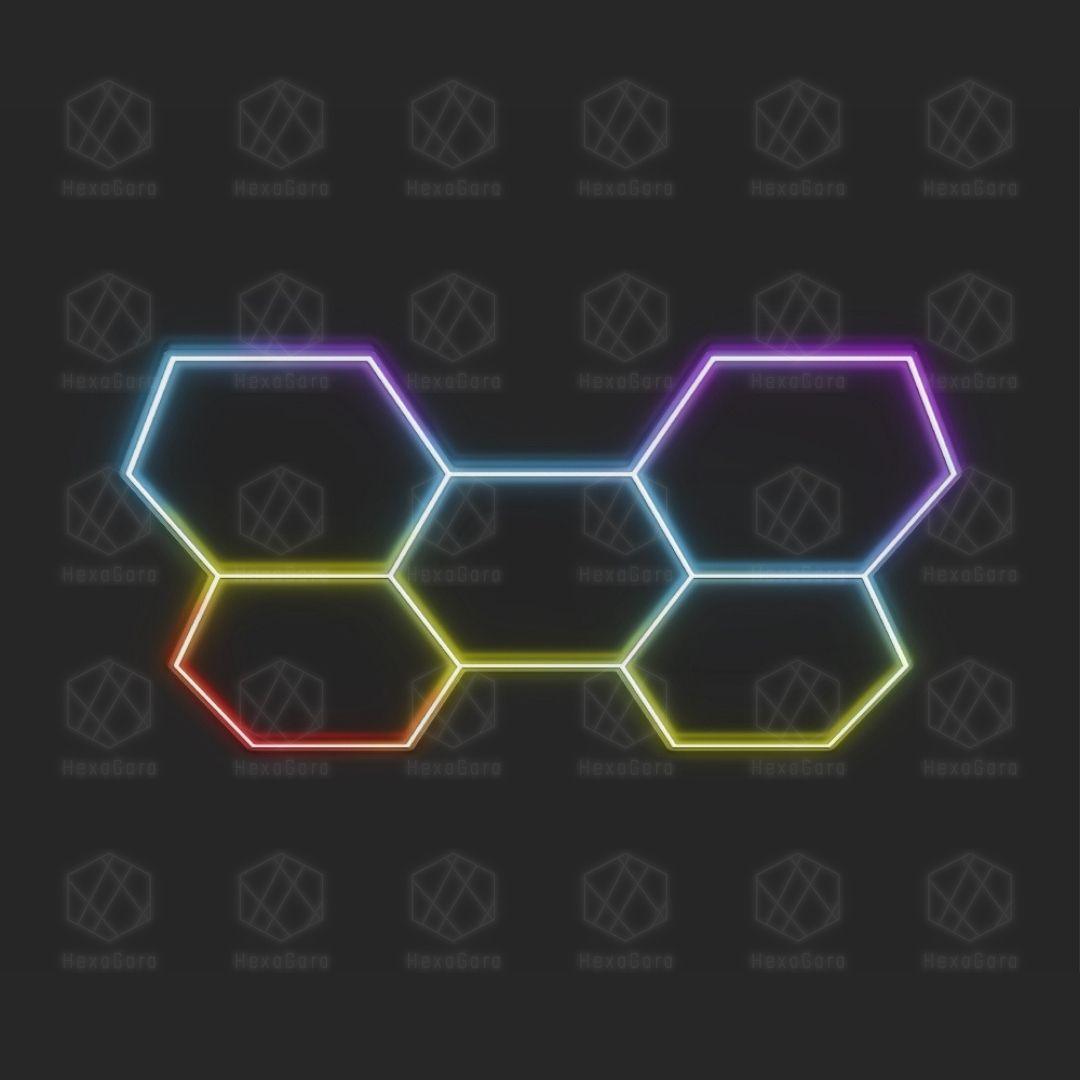 RGB Hexagonal Lights Grid - 5 Hex - HexaGara