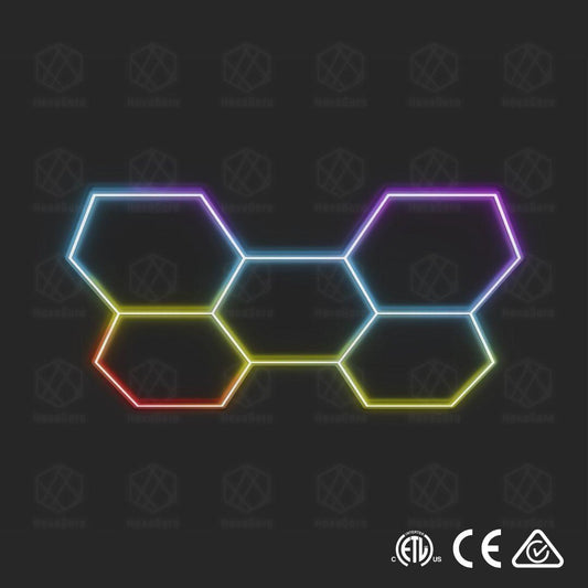 RGB Hexagonal Lights Grid - 5 Hex -