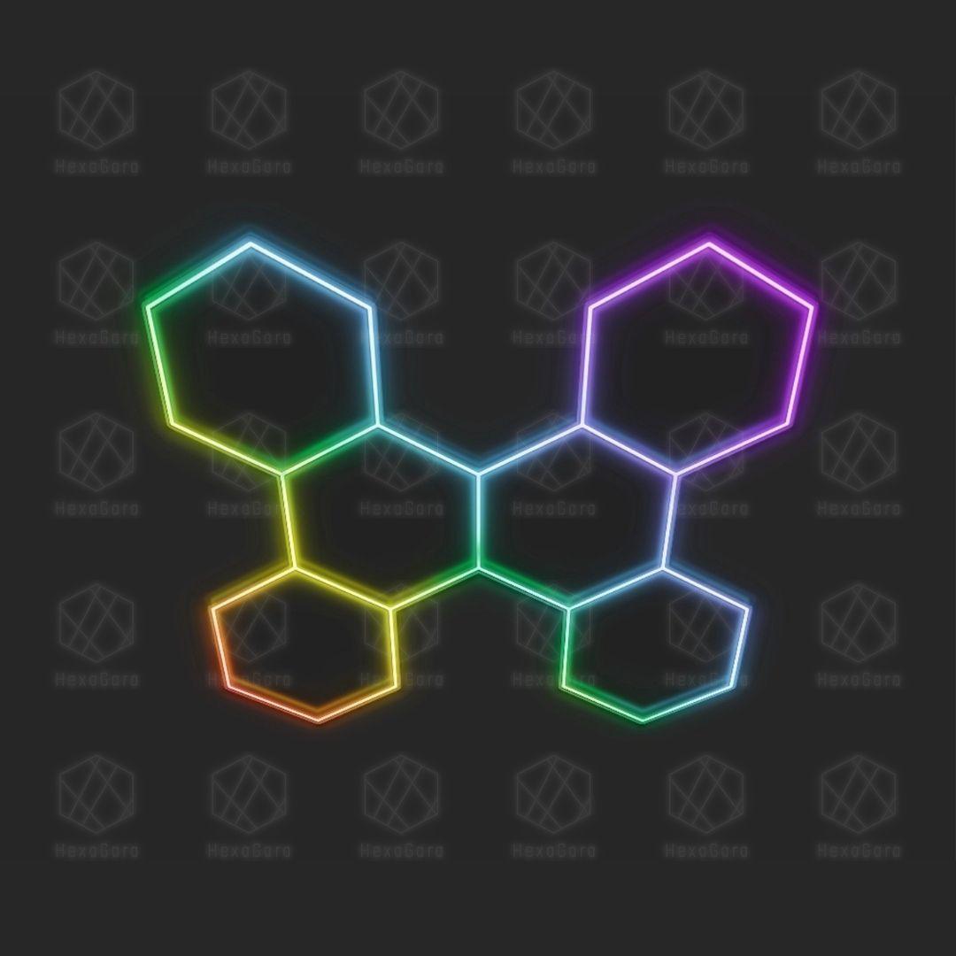 RGB Hexagonal Lights Grid - 6 Hex - HexaGara