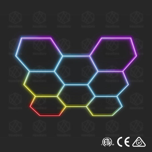 RGB Hexagonal Lights Grid - 8 Hex -