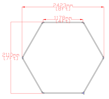 Hexagon Lights - X-Large - 2.4M x 2.1M