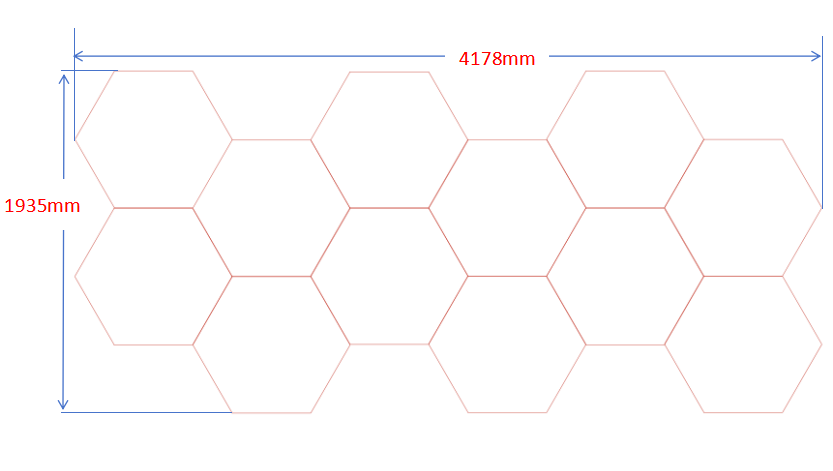 Hexagon Lights - 12 Hexagons (Dimmable)